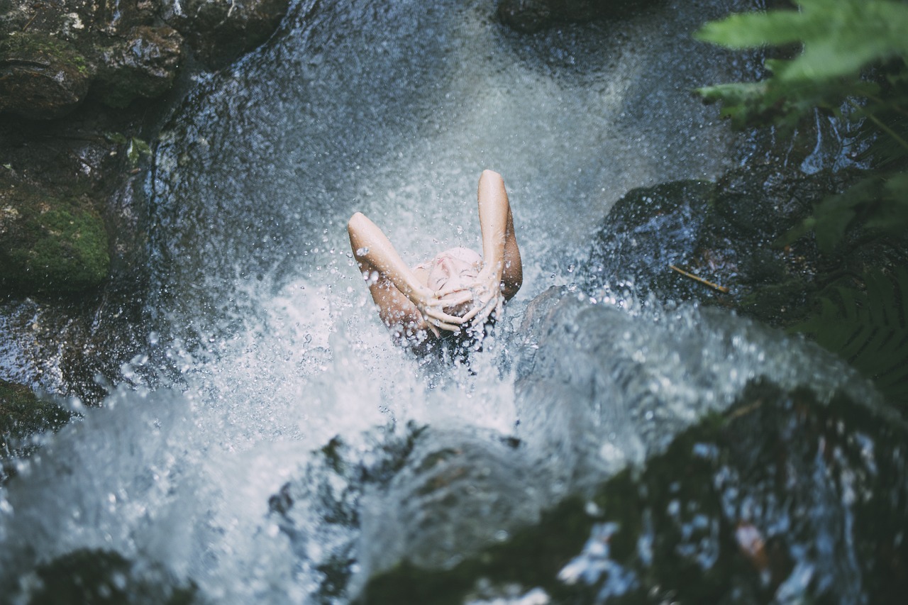 Waterfall, woman, showering — Reddit Soccer Streams: Your Guide to Free Football Game Access